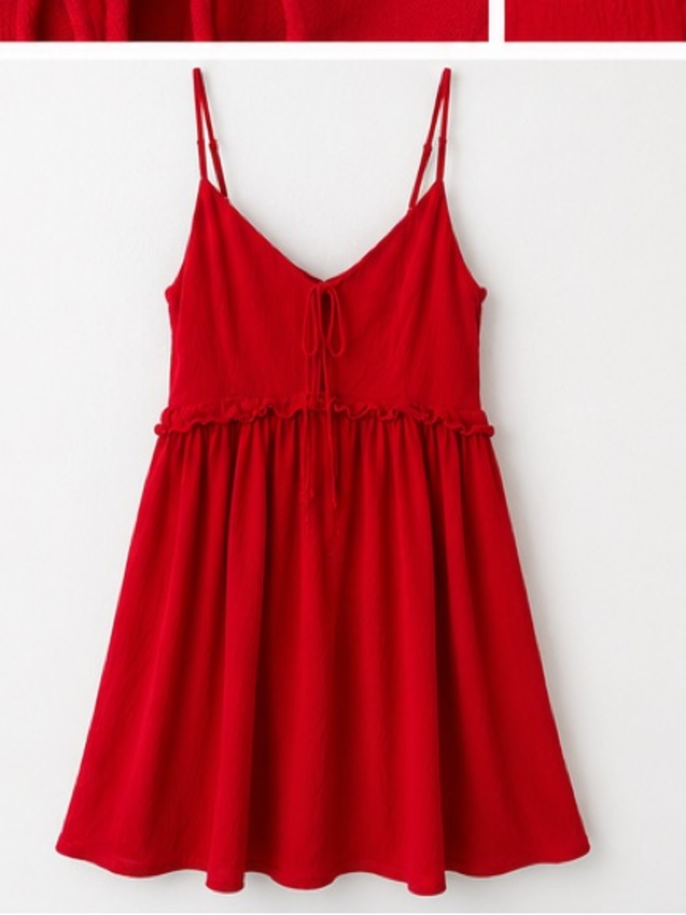BB Dakota Bright Red Sleeveless Dress Top